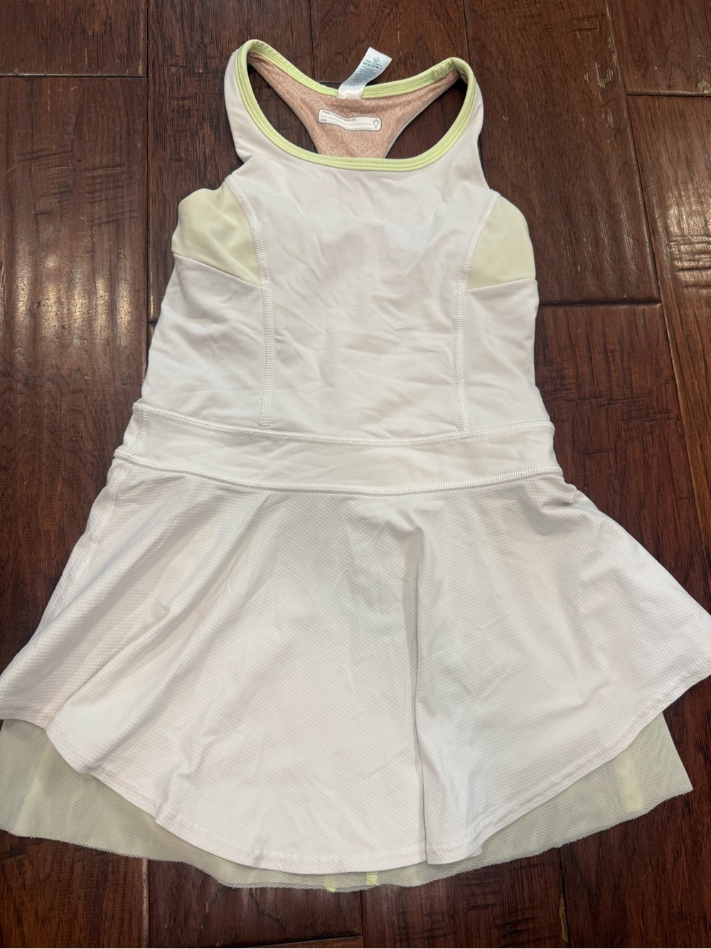 Ivivva White Athletic Dress with Pale Yellow Trim